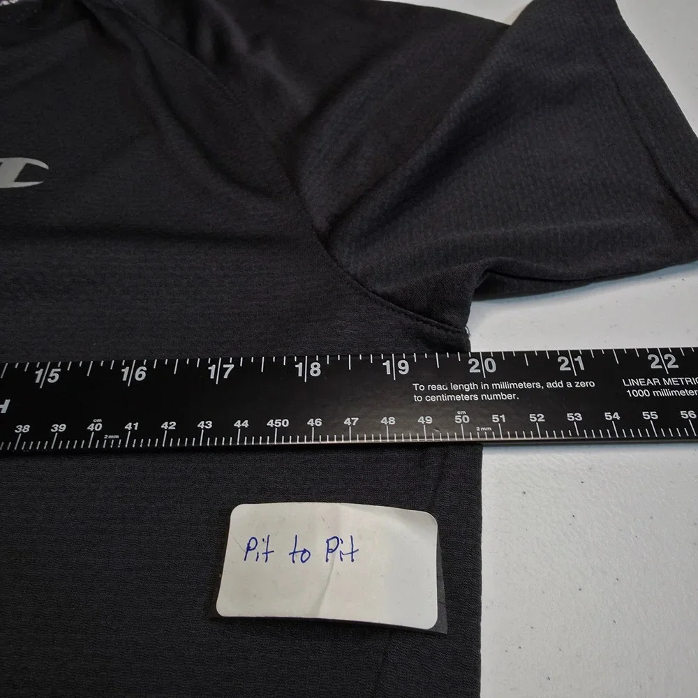 Champion Performance Vapor Shirt Black Mens Medium Short Sleeve Athletic - Picture 5 of 6